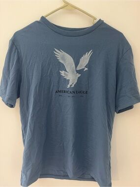 American Eagle Outfitters Blue Graphic Eagle Short Sleeve Tee